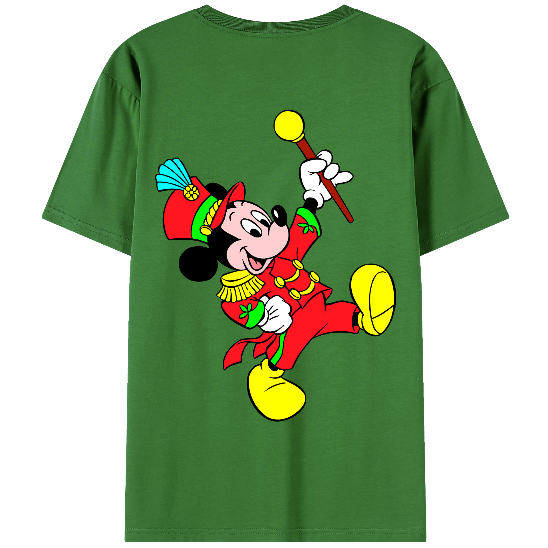 （画像用） ミッキーマウス Mickey Mouse レディース半袖Tシャツ(バックプリント)